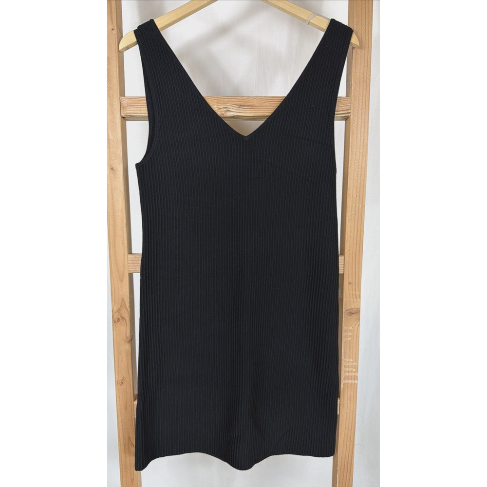 NWT Dear John Another Love Black V Neck Ribbed Tank Dress #1084 Size SMALL